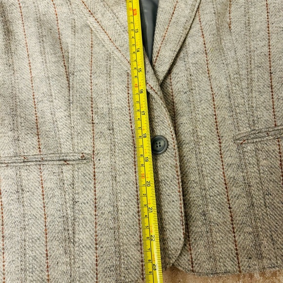 Blazer Astor One Wool blend women’s Buisness grey brown striped lined size 10 - Picture 8 of 9
